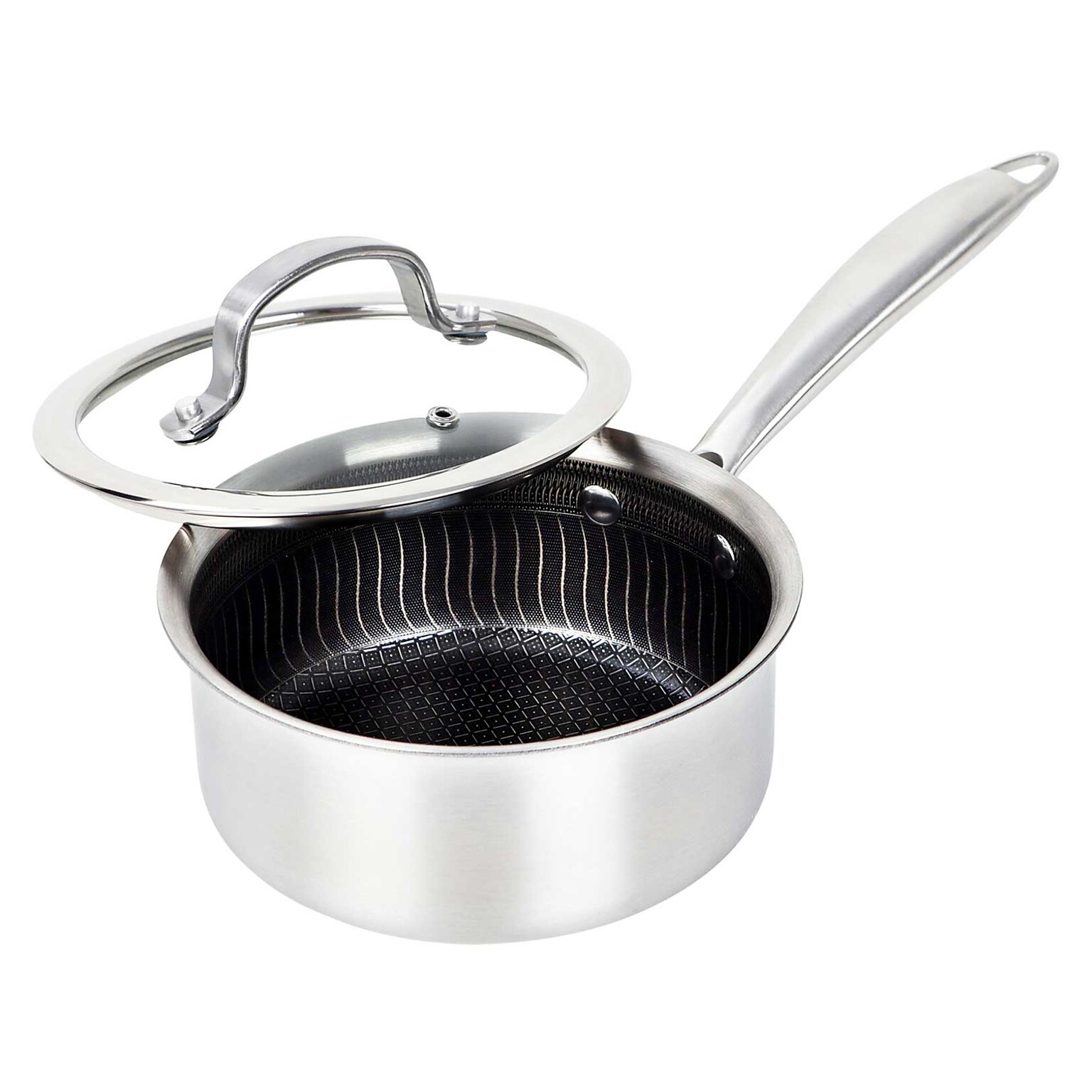 Brentwood 1.5-Qt. Saucepan With Glass Lid, Stainless Steel (B-SPH16L)