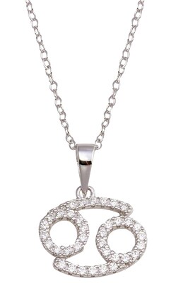 Parikhs Zodiac 925 Sterling Necklace - Cancer