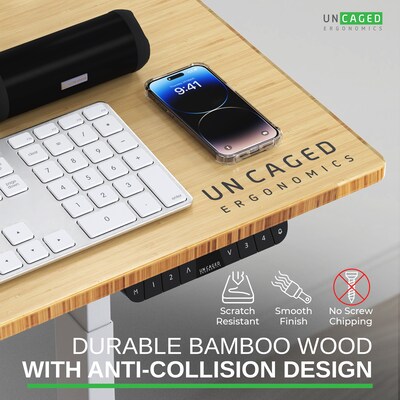 Uncaged Ergonomics RISE UP Electric Adjustable Height Standing Desk Frame Office Desk (RUWB)