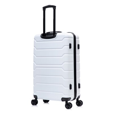 InUSA Trend 4-Piece Hardside Spinner Luggage Set, TSA Checkpoint Friendly, White (IUTRESMLXL-WHI)