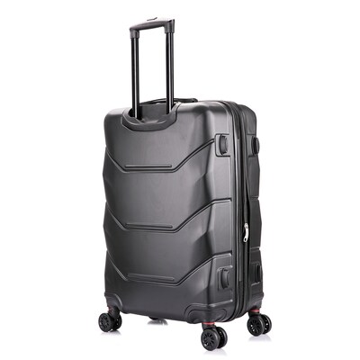 DUKAP Zonix 26" Hardside Suitcase, 4-Wheeled Spinner, TSA Checkpoint Friendly, Black (DKZON00M-BLK)