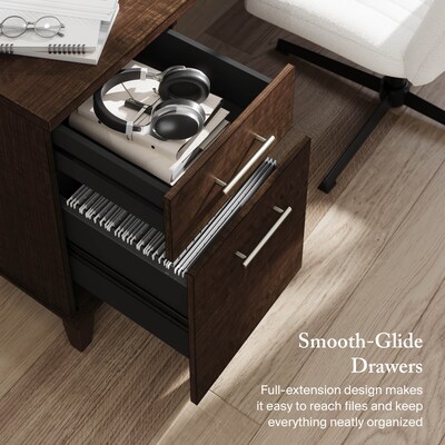 Bush Furniture Somerset 72"W Office Desk with Drawers, Mocha Cherry (WC81872)