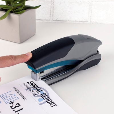 Swingline Optima 25 Reduced Effort Stapler, 25-Sheet Capacity, Blue/Gray (66404)