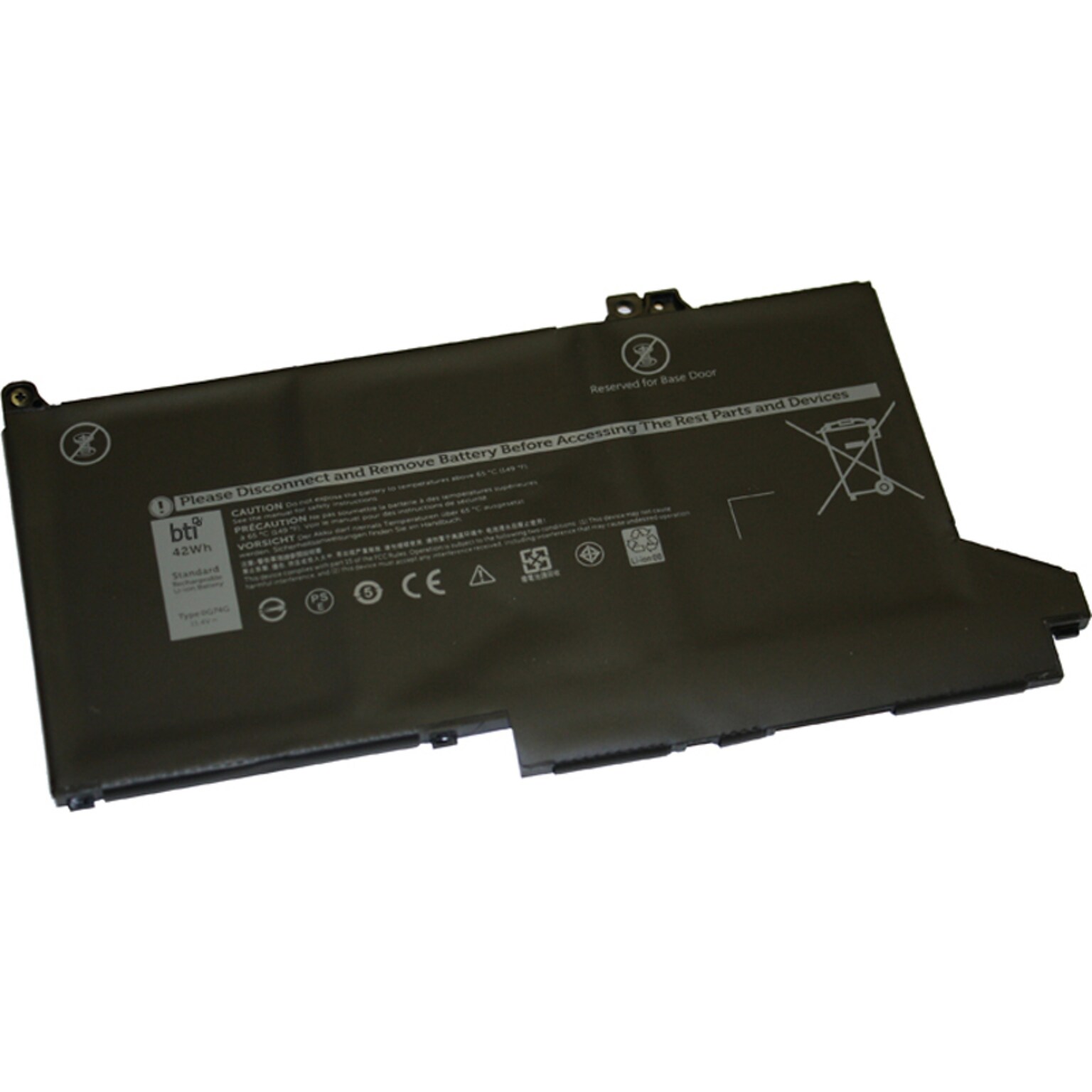 Battery Technology Li-Ion Replacement Battery for Dell Latitude 5300/7300/7400, 3680mAh (0G74G-BTI)