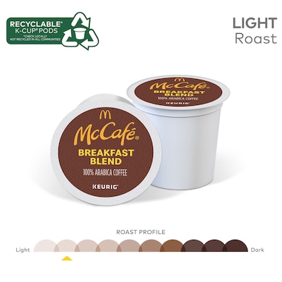 McCafe Premium Roast Decaf Coffee Keurig® K-Cup® Pods, Medium Roast, 96/Carton (080443CT)