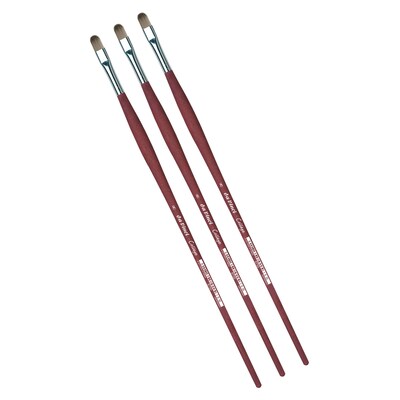 da Vinci COLLEGE Oil and Acrylic Synthetic Bristle, Filbert Brush, 3/Bundle (DVXVA87508-3)