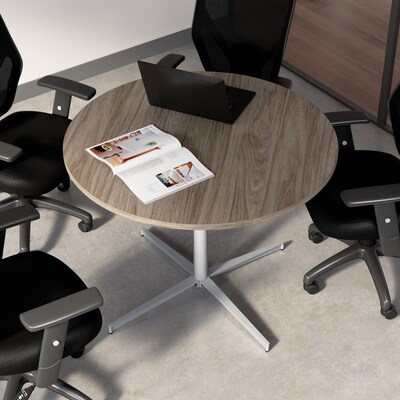 Bush Business Furniture 42" Round Conference Table, Modern Hickory (99XTB42RMH)