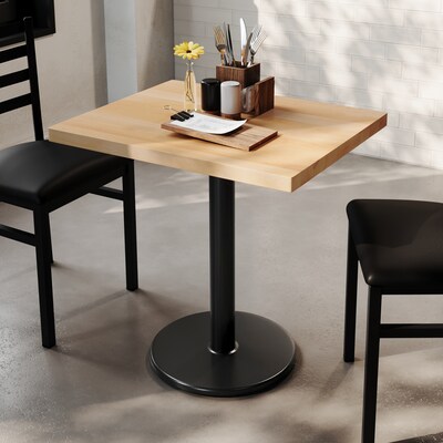 Flash Furniture Bennett Wooden Commercial Indoor Table, 30 x 24, Natural Top/Black Base (GSF2430NTTR18)