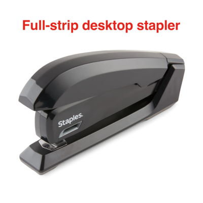 Staples One-Touch Reduced-Effort Desktop Stapler, 20-Sheet Capacity, Staples Included, Black (44436)