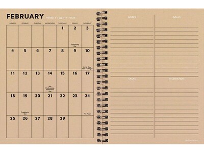 2023-2024 TF Publishing In the City 6.5" x 8" Academic Weekly & Monthly Planner, Paperboard Cover, Kraft/Black (AY24-9202)