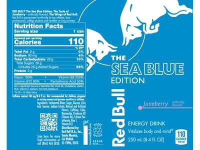 Red Bull Sea Blue Edition Juneberry Energy Drink, 8.4 oz., 24 Cans/Carton (RB242559)