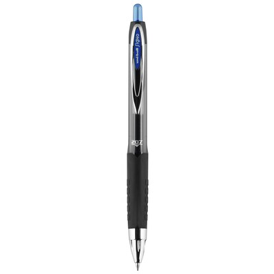 uniball 207 Retractable Gel Pens, Medium Point, 0.7mm, Blue Ink, 12/Pack (33951)