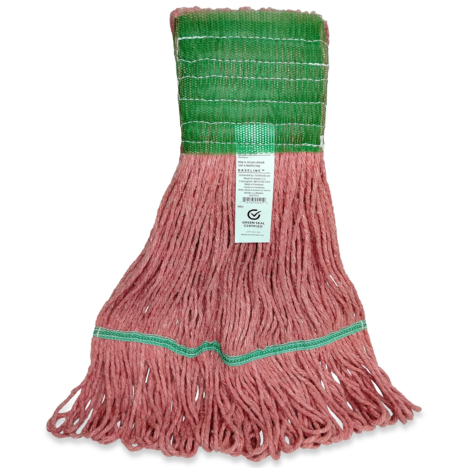 Baseline Blend Twist Mop Head, 16 oz., Red, 12/Carton (CLM-303MWG-CT)