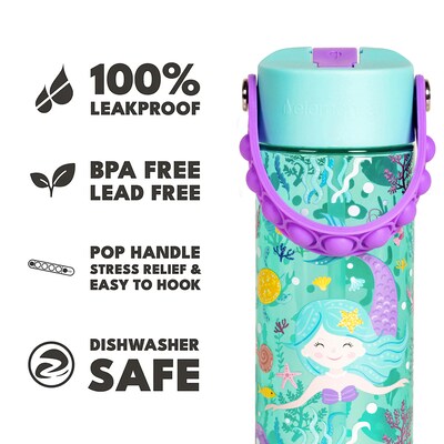 Elemental Splash Pop Plastic Water Bottle, 18 oz., Mermaid (EMLETR18MM15P)
