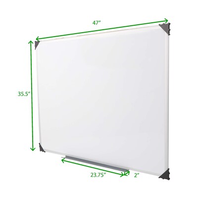 Mind Reader Dry-Erase Whiteboard Wall Mount With Eraser Marker Shelf, 36" x 48" (OFFBOARD-WHT)