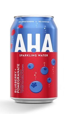 AHA Blueberry + Pomegranate Sparkling Water, 12 Fl. Oz., 24/Pack (157375)