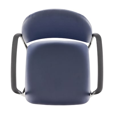 Flash Furniture Tiffany Vinyl Reception Side Stacking Chair, Navy (BT5161NVYVINYL)