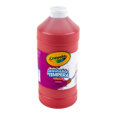 Crayola Artista II Washable Tempera Paint, Red, 32 oz., 3/Pack (BIN543132038-3)