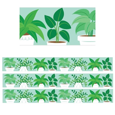 Creative Teaching Press Potted Plants EZ Border, 3 x 48 ft., 3 Packs/Bundle (CTP10416-3)