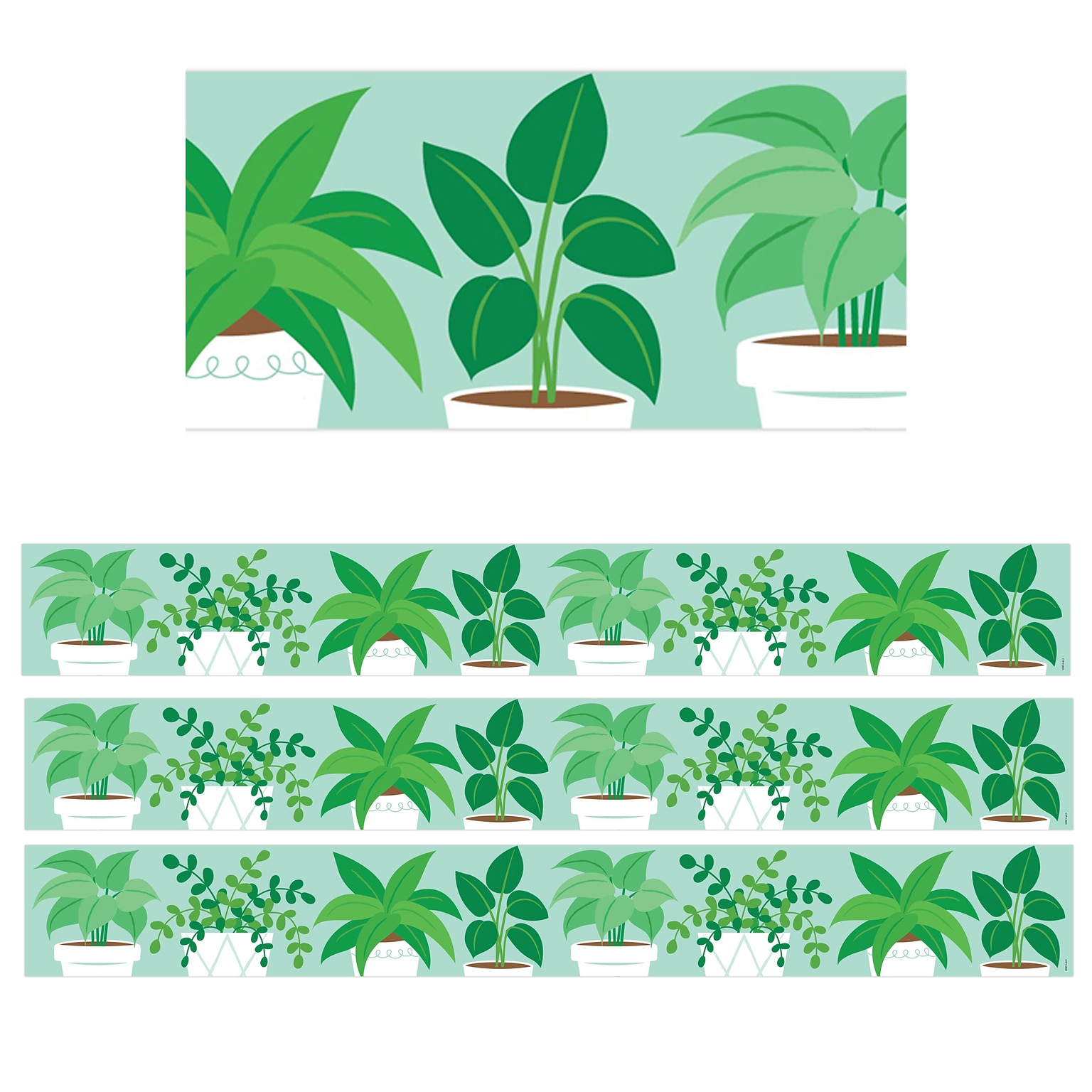 Creative Teaching Press Potted Plants EZ Border, 3 x 48 ft., 3 Packs/Bundle (CTP10416-3)