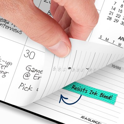 2027 AT-A-GLANCE 8.75" x  11" Calendar Year Weekly & Monthly Appointment Book, Plastic Cover, Black (70-950E-05-27)