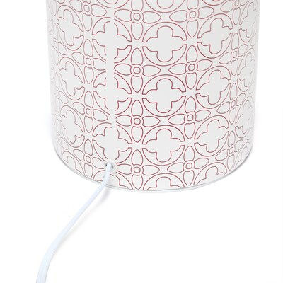 Simple Designs Fresh Prints Table Lamp, Tan Flowers (LT2077-FLO)