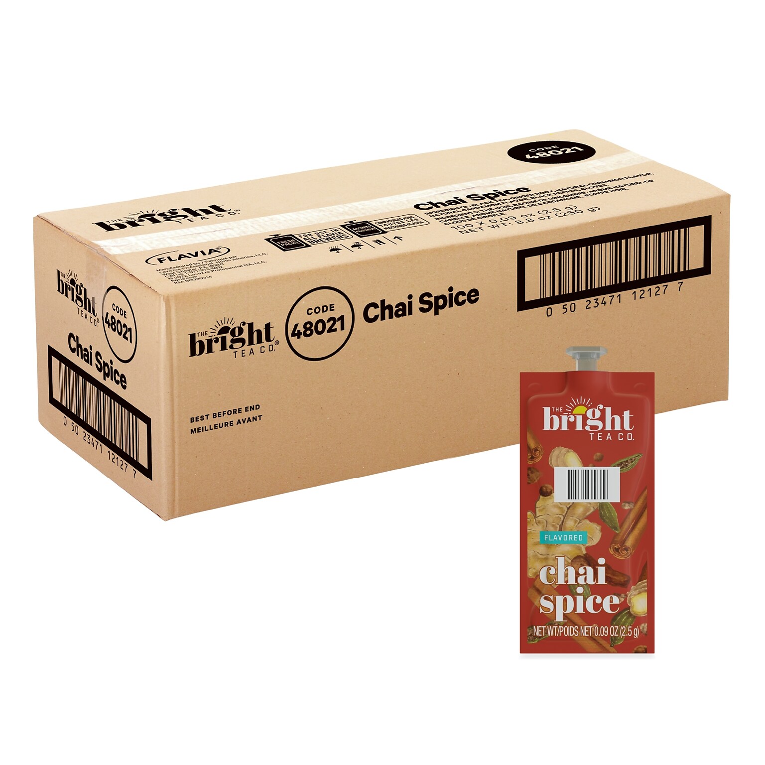 The Bright Tea Co. Chai Spice Tea, Flavia Freshpacks, 100/Carton (MDRB501)