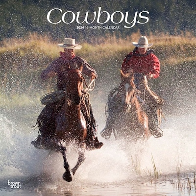 2024 BrownTrout Cowboys 12 x 24 Monthly Wall Calendar (9781975462482)