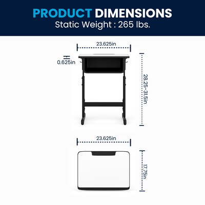 Flash Furniture Plastic Student Desk, Grey (YUYCY046)