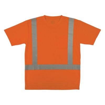 Ergodyne GloWear 8282 High Visibility Short Sleeve T-Shirt, ANSI Type R Class 2, Orange, 5XL (21859)