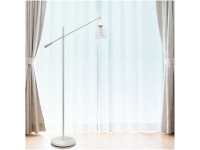 Lalia Home Studio Loft 55.5" Matte White Floor Lamp with Cylindrical Shade (LHF-5021-WH)