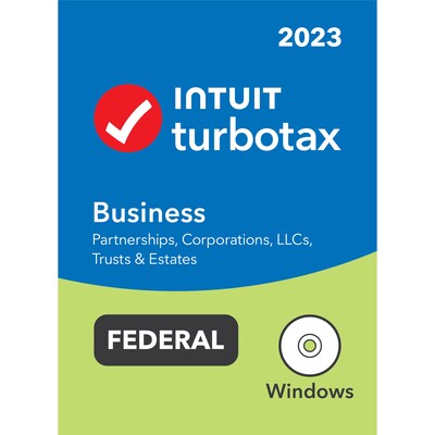 TurboTax Business 2023 Federal for 1 User, Windows, CD/DVD and Download (5102354)