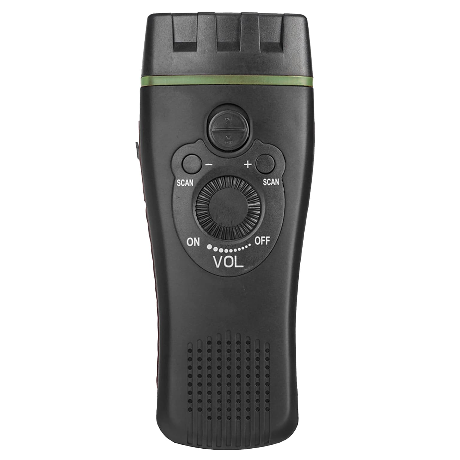 QFX Wireless Portable Rechargeable Emergency FM Radio with Built-in LED Flashlight, Black (R-10C)