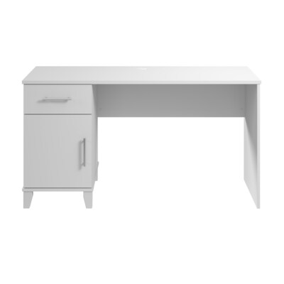 Bush Furniture Somerset 54W Office Desk with Drawer and Storage Cabinet, White (WC81954)