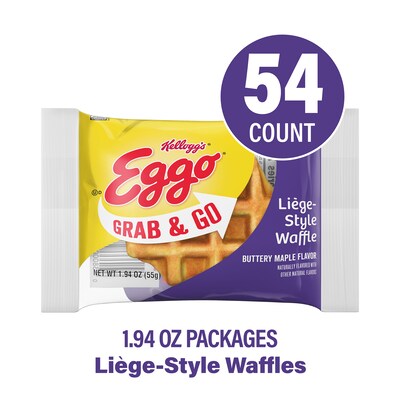 Eggo Homestlye Butter Maple Waffles, 1.94 oz., 54/Pack (220-02466)
