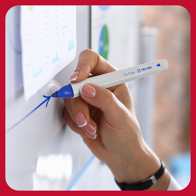 TRU RED™ Pen Dry Erase Kit, Fine Tip, Assorted, 4/Pack (TR61743/TR56941)