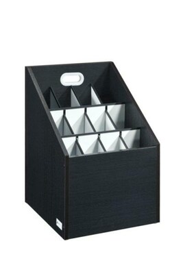 AdirOffice Vertical File Cabinet, 22.24"H x 15.55"W x 15.55"D, Black (ADI627-WBLK)