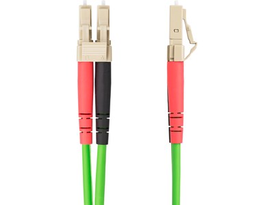 StarTech 10m (32.8ft) LC to LC (UPC) Duplex OM5 Multimode Fiber Optic Patch Cable, 50/125, Green (LCLCL-10M-OM5-FIBER)