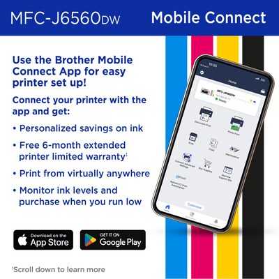 Brother INKvestment MCF-J6560DW Wireless Color All-in-One Inkjet Printer