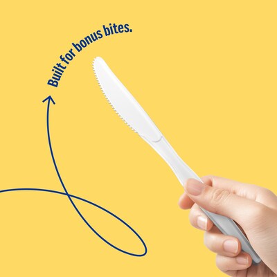 Perk™ Polystyrene Knife, Heavy-Weight, White, 100/Pack (PK56403)