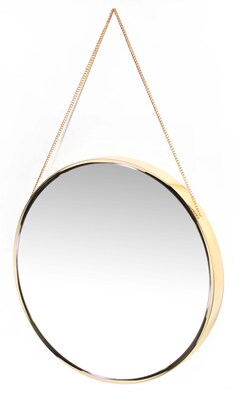 Infinity Instruments Franc Decorative Wall Mirror, Metal, 17.5"Dia. (15462GD)