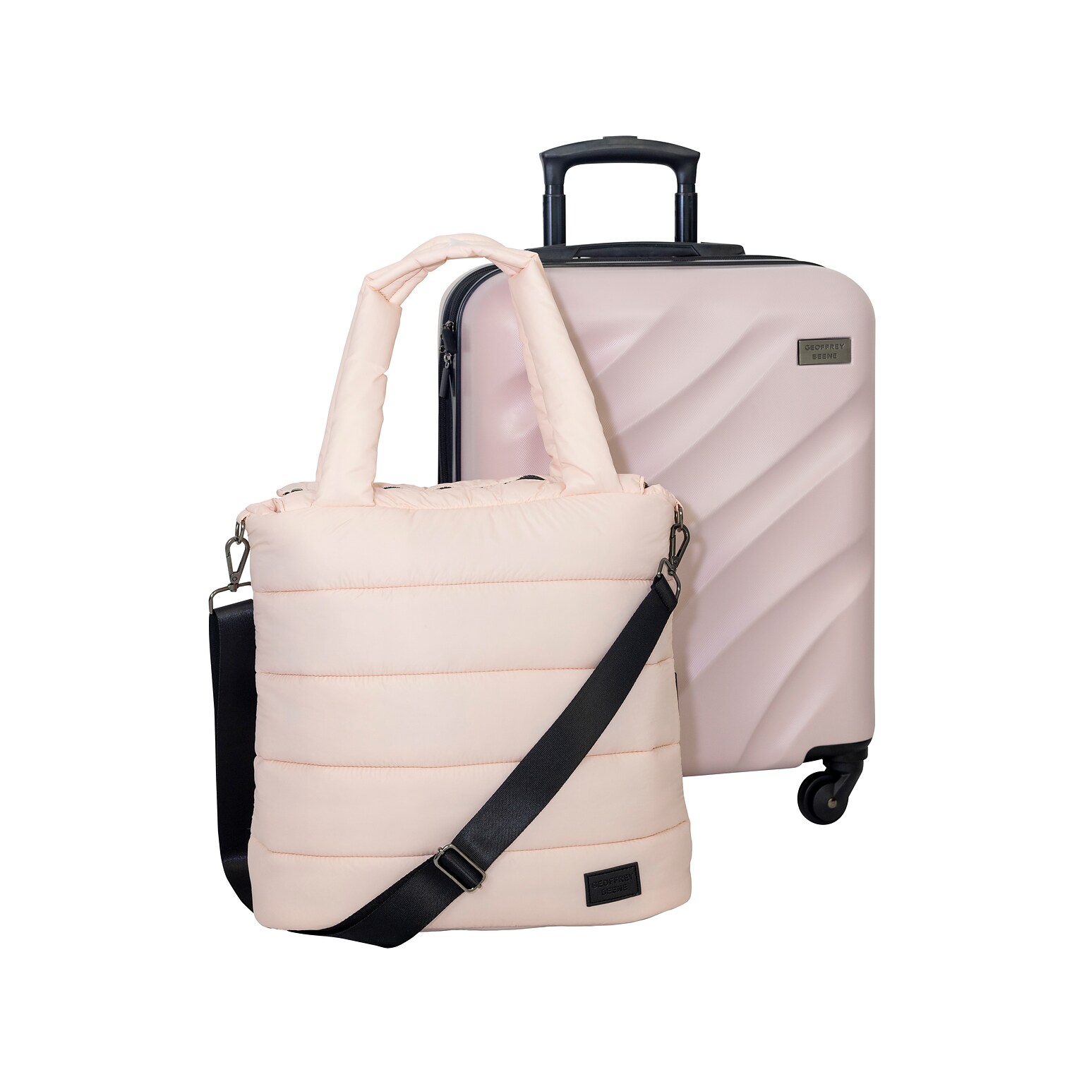 Geoffrey Beene 2-Piece Hardside Spinner Luggage Set, Blush (GB24-2)