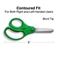 Staples 5" Kids Blunt Tip Stainless Steel Scissors, Straight Handle, Right & Left Handed, 2/Pack (TR55056)