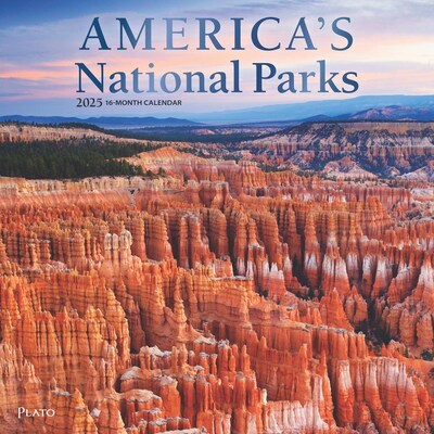 2025 Plato Americas National Parks 12 x 12 Monthly Wall Calendar (9781975478742)