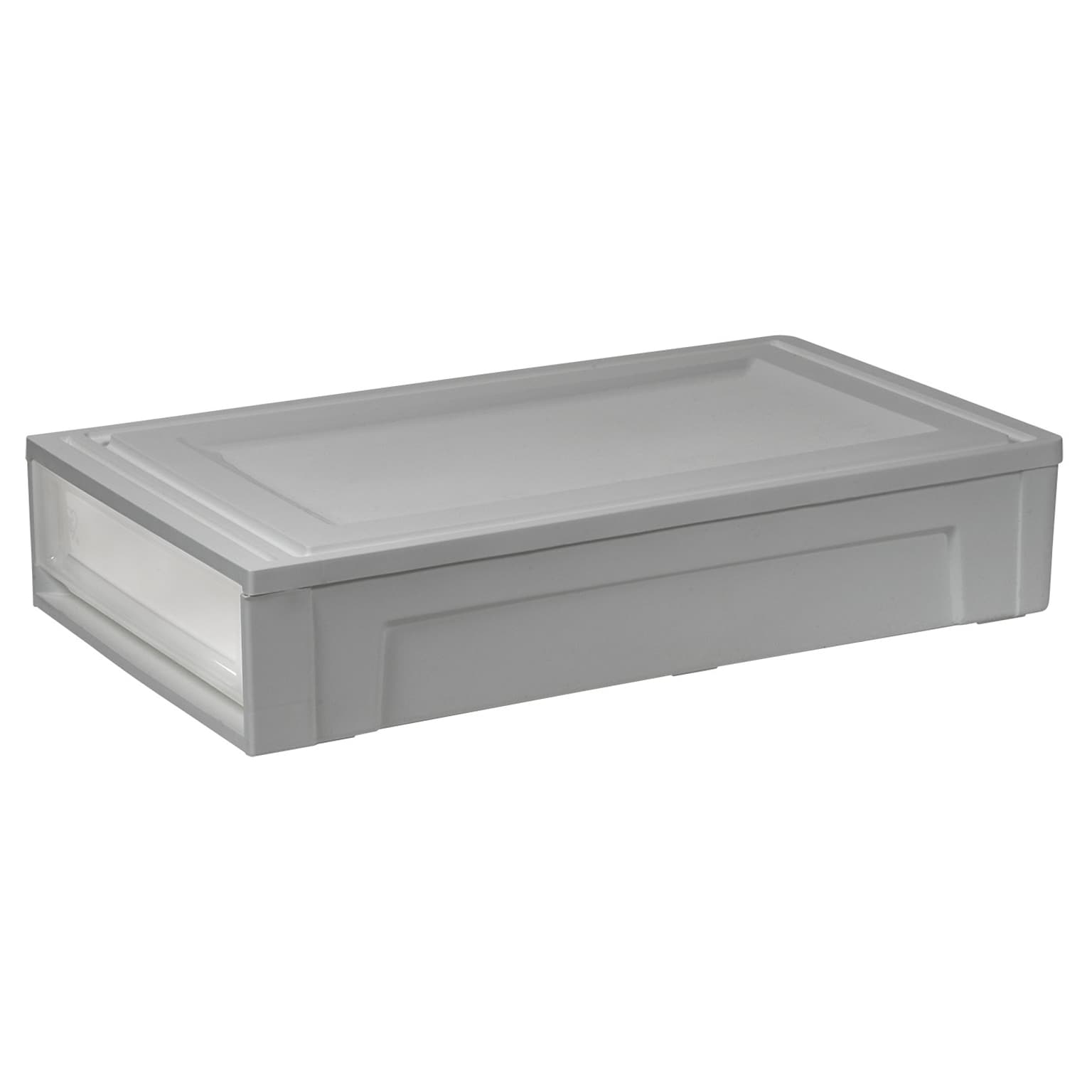 Iris 27.5 Quart Underbed Storage Container, Plastic, Gray (500230)