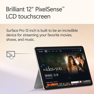 Microsoft Surface Pro 12", Copilot+ PC, Snapdragon X Plus, 16GB RAM, WiFi Only, 512GB UFS, Windows 11, Platinum (EP2-33671)