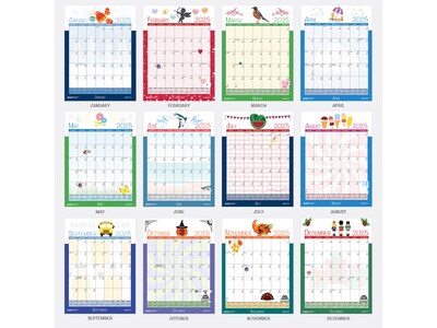 2025 House of Doolittle Seasonal Holiday Depictions 12 x 12 Monthly Wall Calendar (338-25)