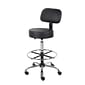 Boss® CareSoft Medical/Drafting Stool with Back Cushion; Black