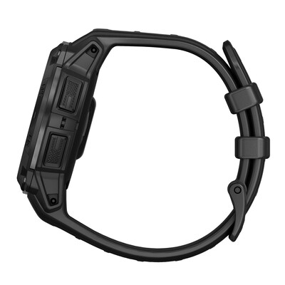 Garmin Instinct 3 Tactical Edition Solar GPS Smartwatch with Silicone Band, Black, 45mm (010-02934-50)