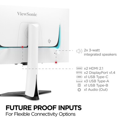 ViewSonic 26.5" 240Hz LED Gaming Monitor, White (XG272-2K-OLED)